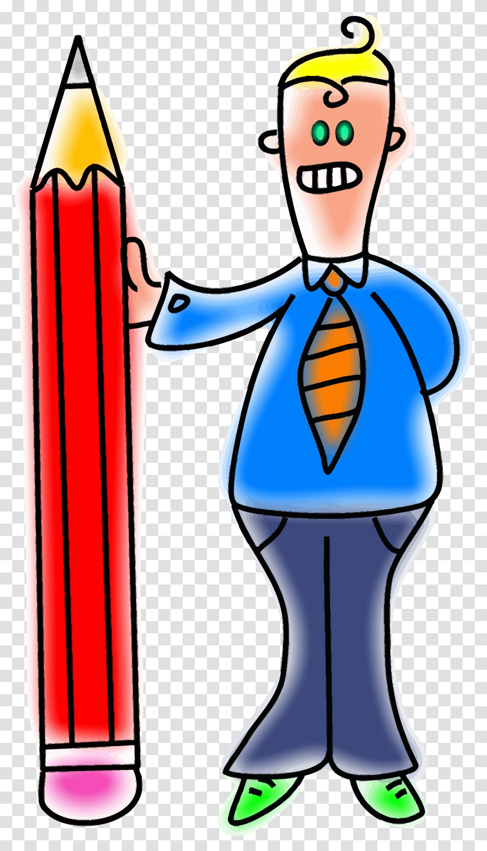 Giant Pencil Man Icons, Lighting Transparent Png