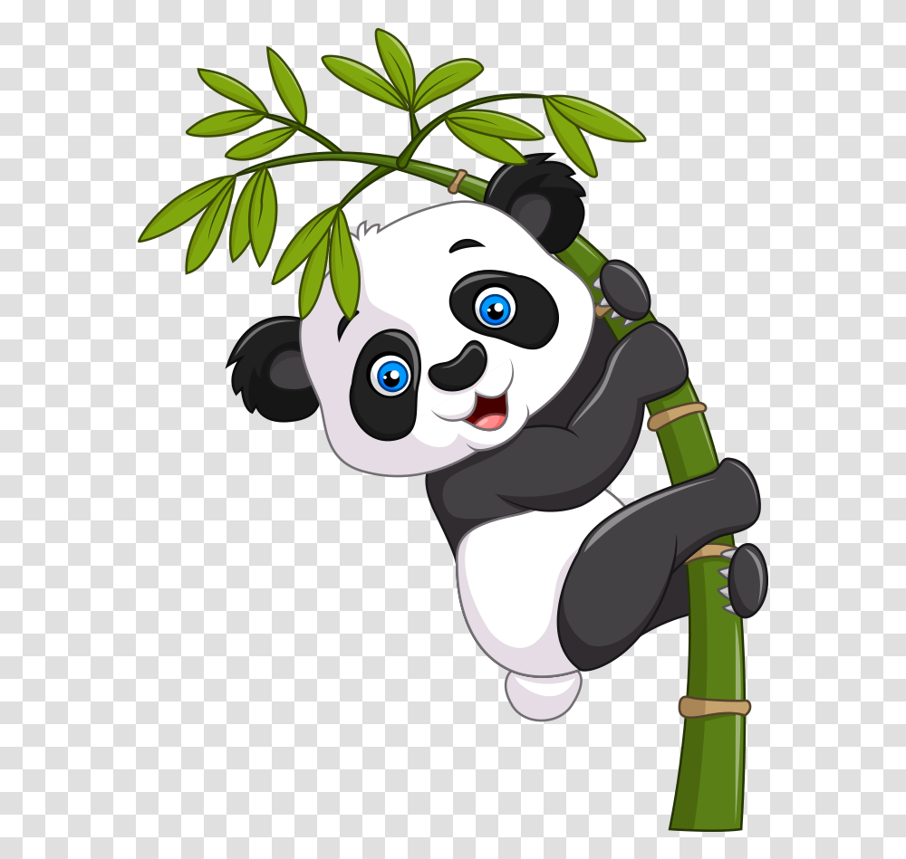 Giant Royalty Free Panda Illustration Cartoon Free Panda On Bamboo Tree Drawing, Plant, Wildlife, Animal, Mammal Transparent Png