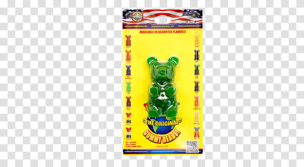 Giant Sour Apple Gummy Bear Bears Gummies Cold Pack Gummy Bear, Advertisement, Poster, Paper, Text Transparent Png