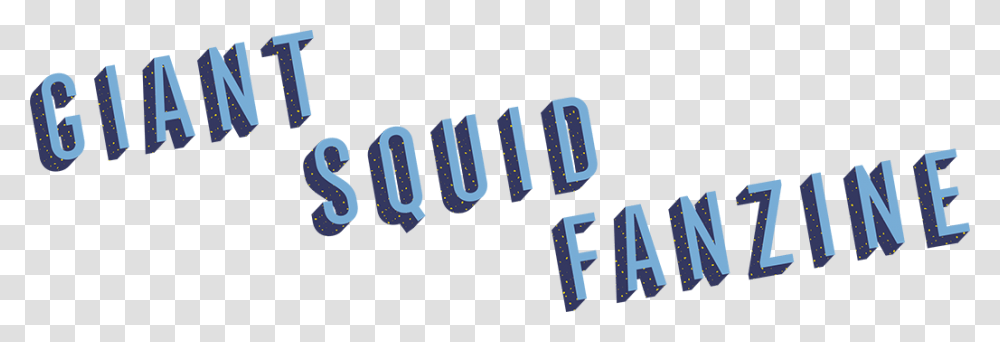 Giant Squid Fanzine Logo With Terrazzo Drop Shadow Calligraphy, Urban Transparent Png