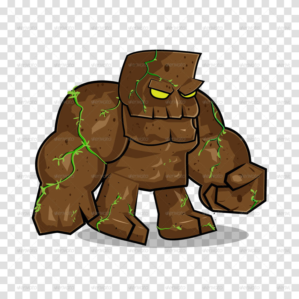 Giant Stone Monster Lava Monster Cartoon, Plant, Vegetation, Land, Outdoors Transparent Png