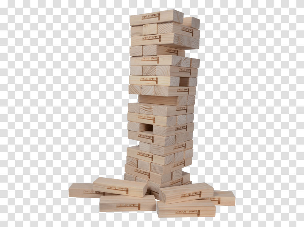 Giant Tumble Tower Tumble Tower Game, Wood, Lumber, Plywood, Tabletop Transparent Png
