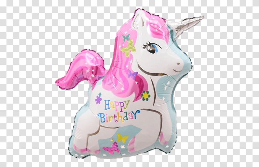 Giant Unicorn Birthday Balloon B42 Animal Figure, Diaper, Mammal, Figurine, Horse Transparent Png