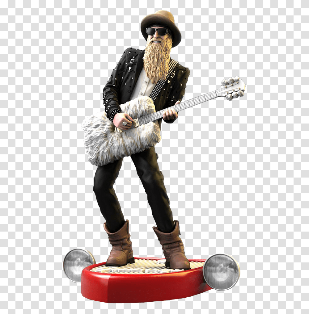 Gibbons Rock Iconz 19th Scale Statue Zz Top Funko Pop, Leisure Activities, Guitar, Musical Instrument, Person Transparent Png