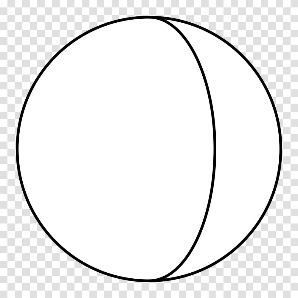Gibbous Crescent Half Ellipse In Circle Outlined, Ball, Sphere, Moon, Outer Space Transparent Png