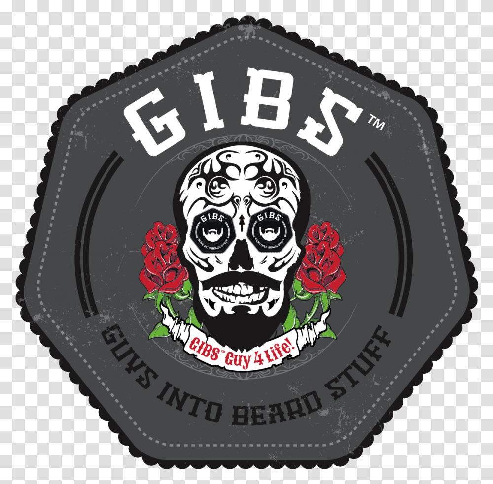 Gibs Grooming Skull Logo Gibs Grooming Logo, Trademark, Badge, Emblem Transparent Png