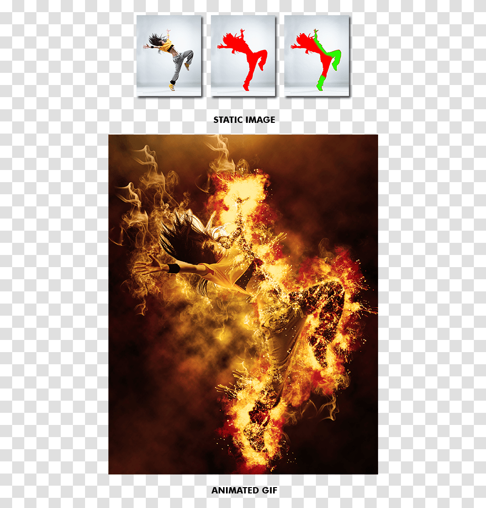 Gif Animated Fire Photoshop Action By Smartestmind Gif, Bonfire, Flame, Person, Pattern Transparent Png