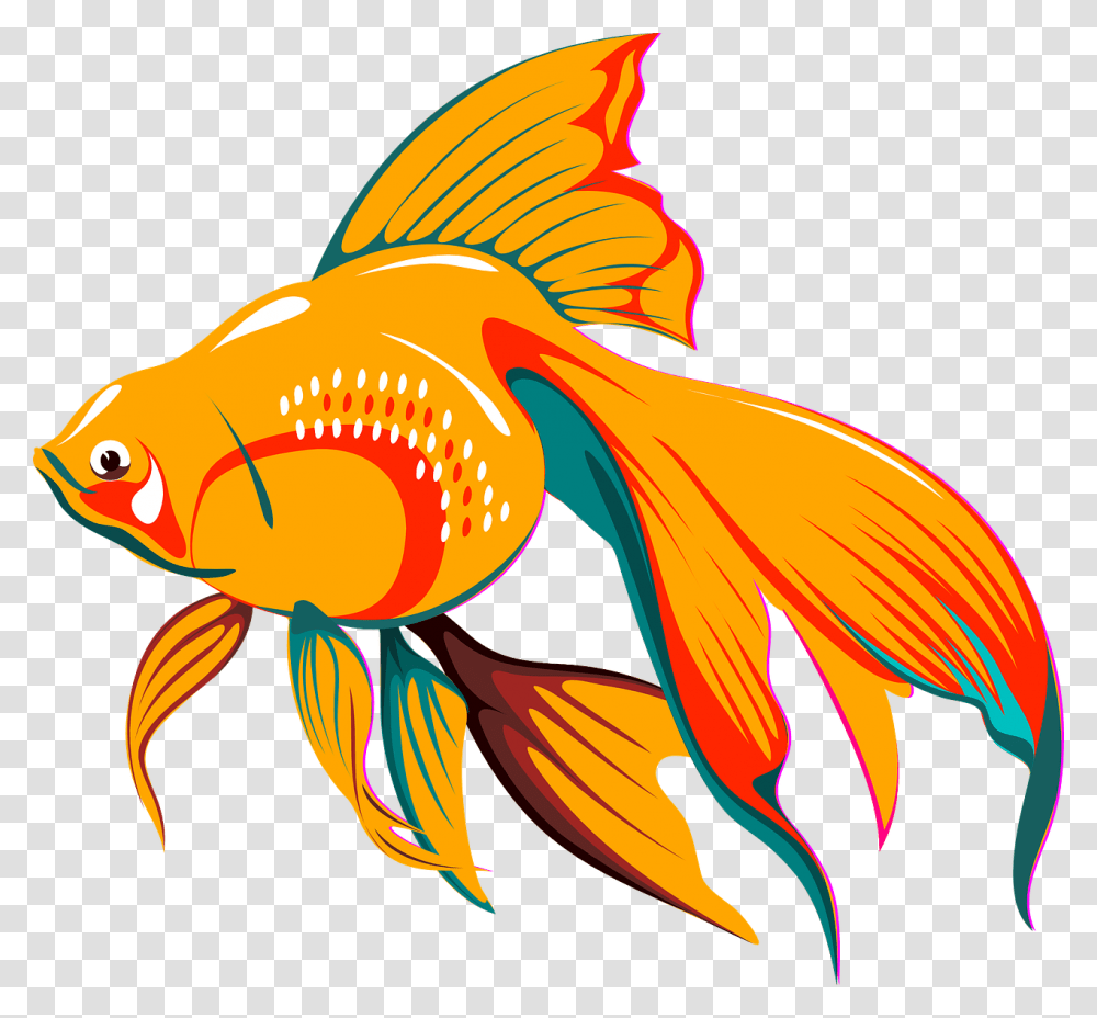 Gif Animation Background Clipart Fish Gif, Goldfish, Animal Transparent Png