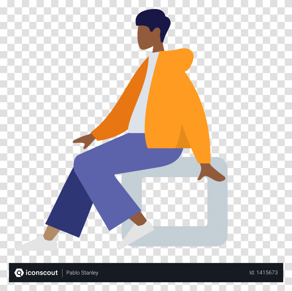 Gif Dribbble, Sitting, Person, Human, Briefcase Transparent Png