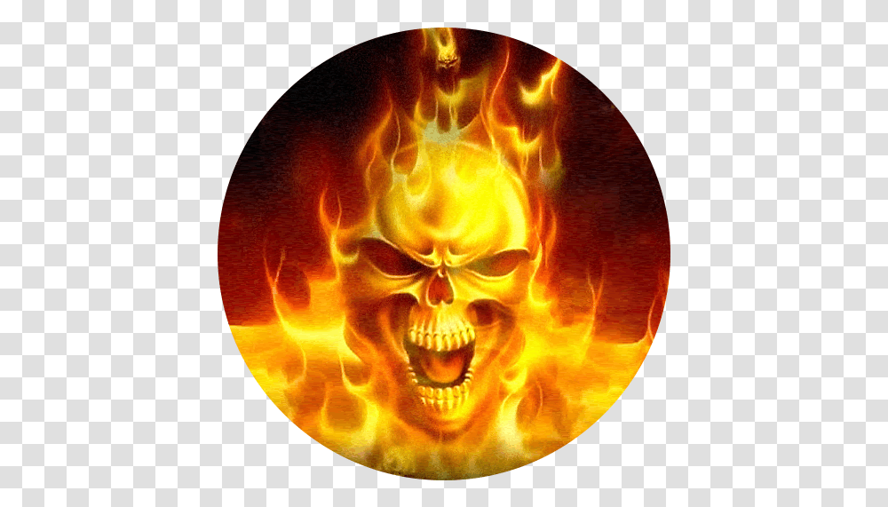 Gif Flame Desktop Wallpaper Fire Skull Fire Skull Wallpaper Live, Bonfire, Person, Human, Fractal Transparent Png