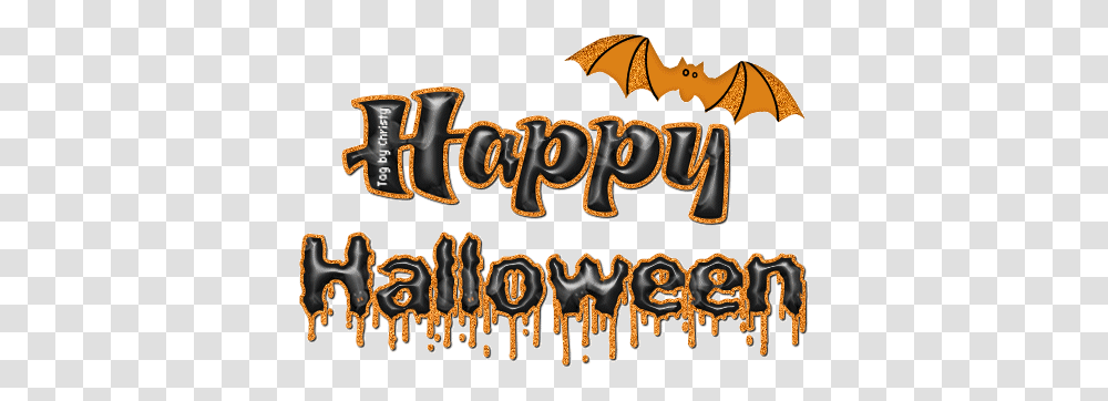 Gif Happy Halloween Animated Happy Halloween, Label, Text, Dragon, Alphabet Transparent Png