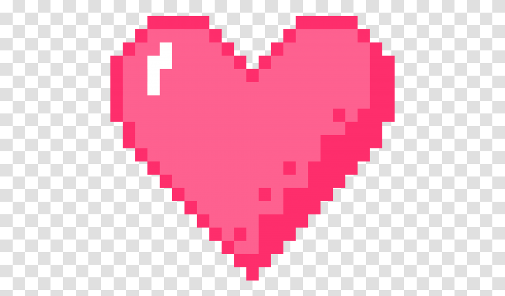 Gif Pink Pixel Pics To Free Download 8 Bit Heart, Label, Text, Rug, Sticker Transparent Png