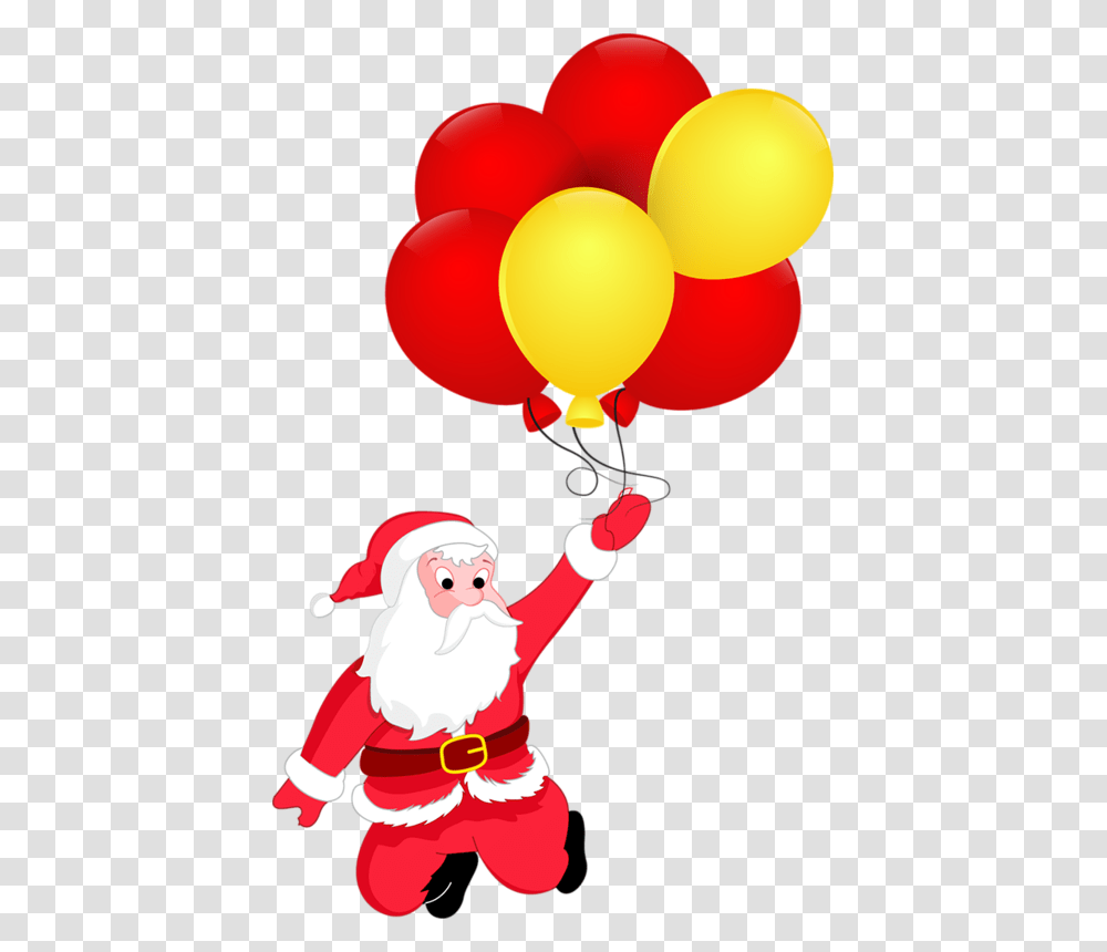 Gifs Tubes De Natal Santa Claus With Balloon Transparent Png