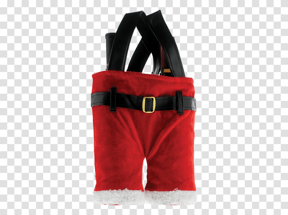 Gift Bag Santa Pants Lifejacket, Handbag, Accessories, Accessory, Purse Transparent Png