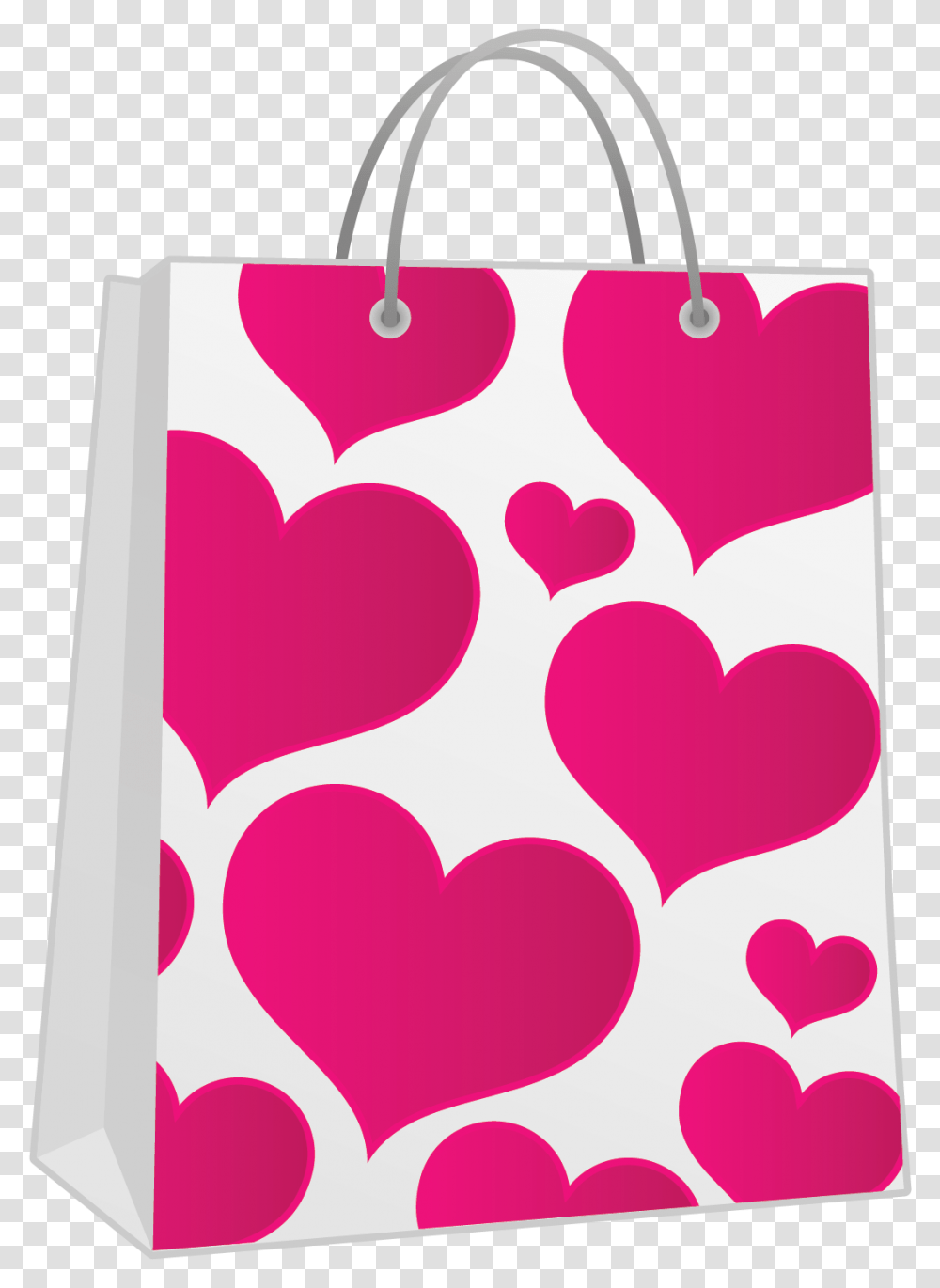 Gift Bags Pink Gift Bag, Shopping Bag, Heart, Tote Bag Transparent Png