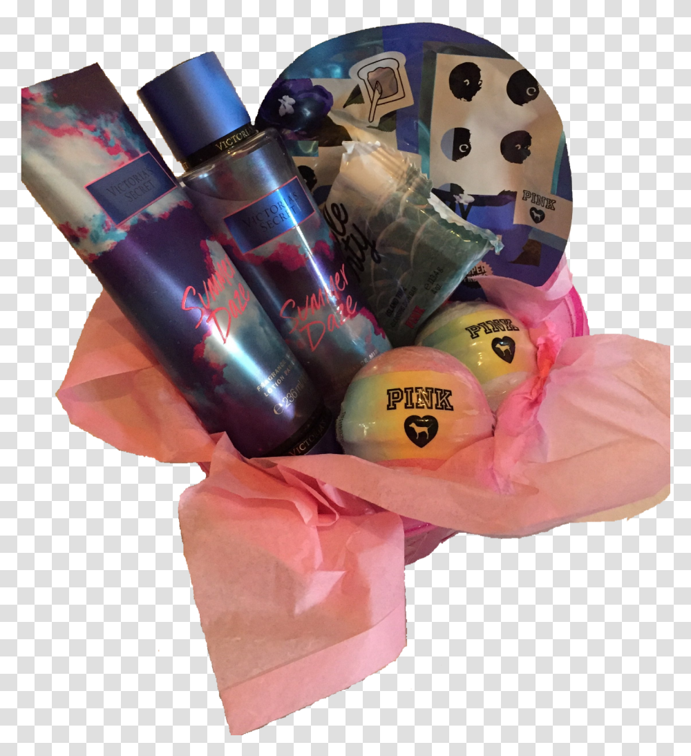 Gift Basket, Bottle, Cosmetics, Food Transparent Png