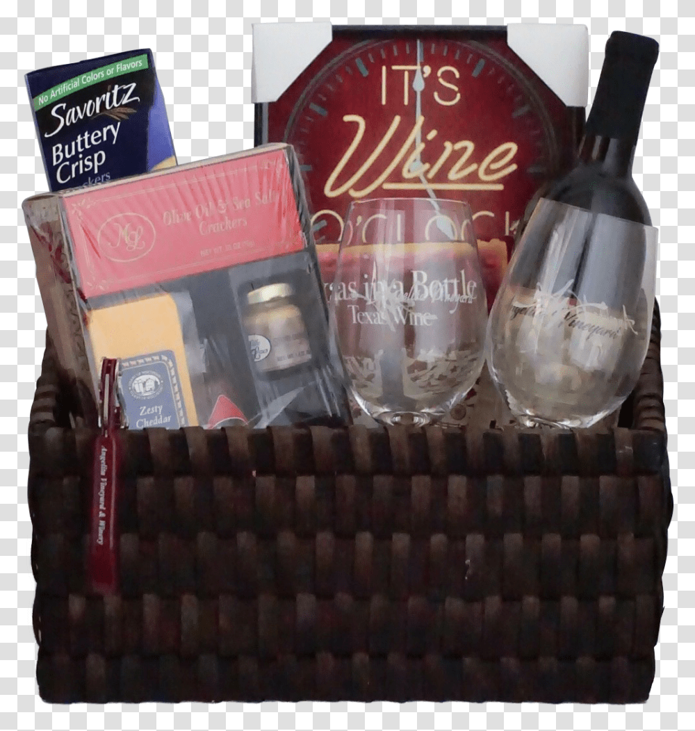 Gift Basket, Ice Cream, Food, Bottle, Beverage Transparent Png