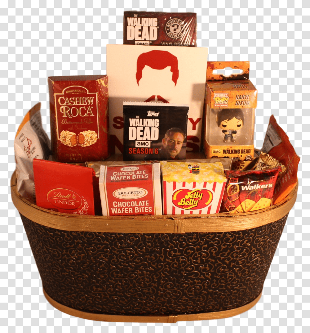 Gift Basket, Person, Human, Box, Food Transparent Png