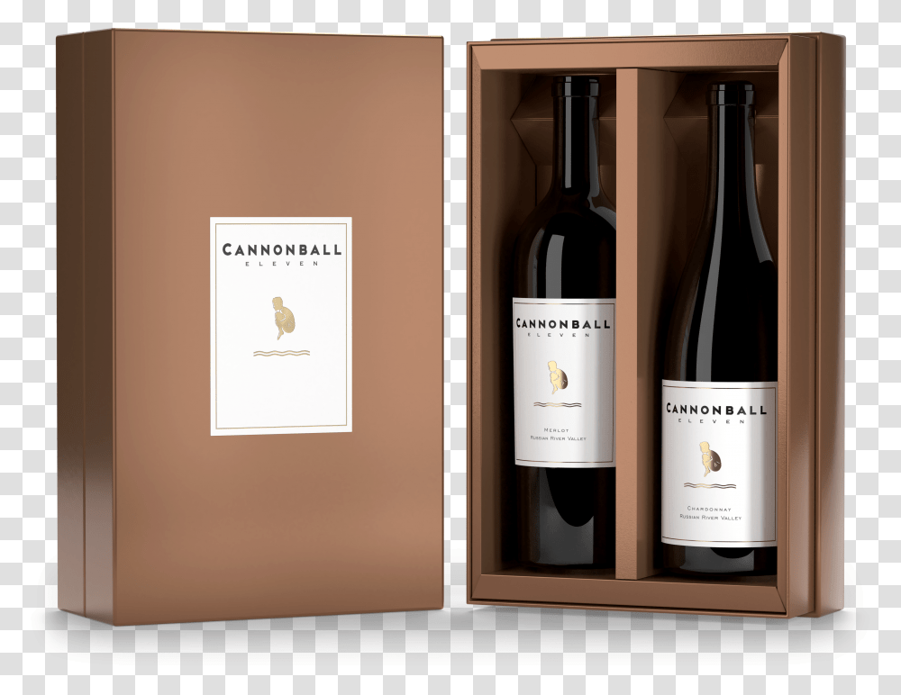 Gift Box For 2 Wine Bottles Transparent Png