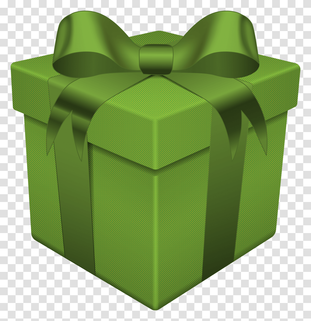 Gift Box Green Clip Transparent Png