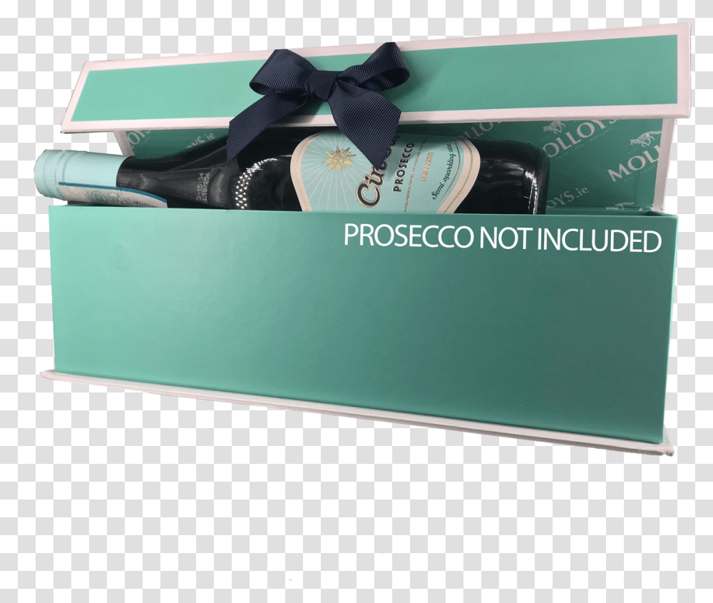 Gift Box One Bottle Teal Wrapping Paper, Furniture, Beverage, Alcohol Transparent Png