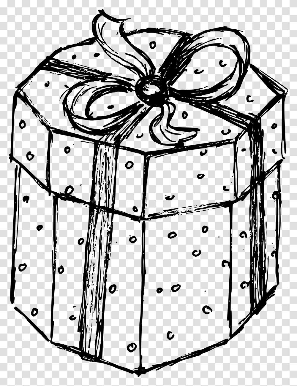 Gift Box Present Drawing Vector 5 Sketch, Gray, World Of Warcraft Transparent Png