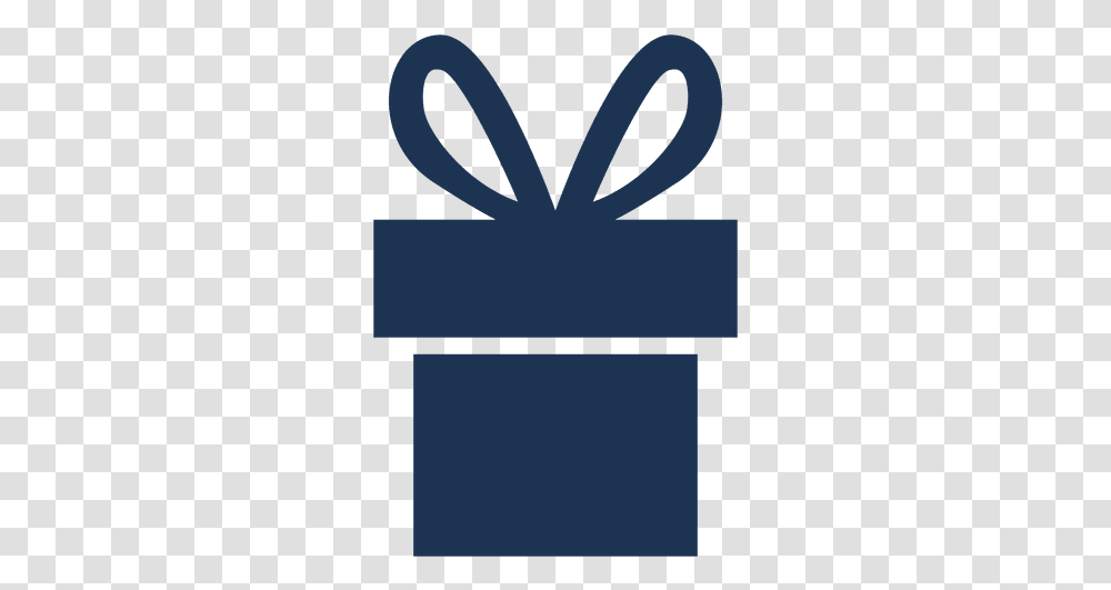 Gift Box Silhouette Icon 64 Blue Gift Silhouette, Logo, Symbol, Text, Diamond Transparent Png