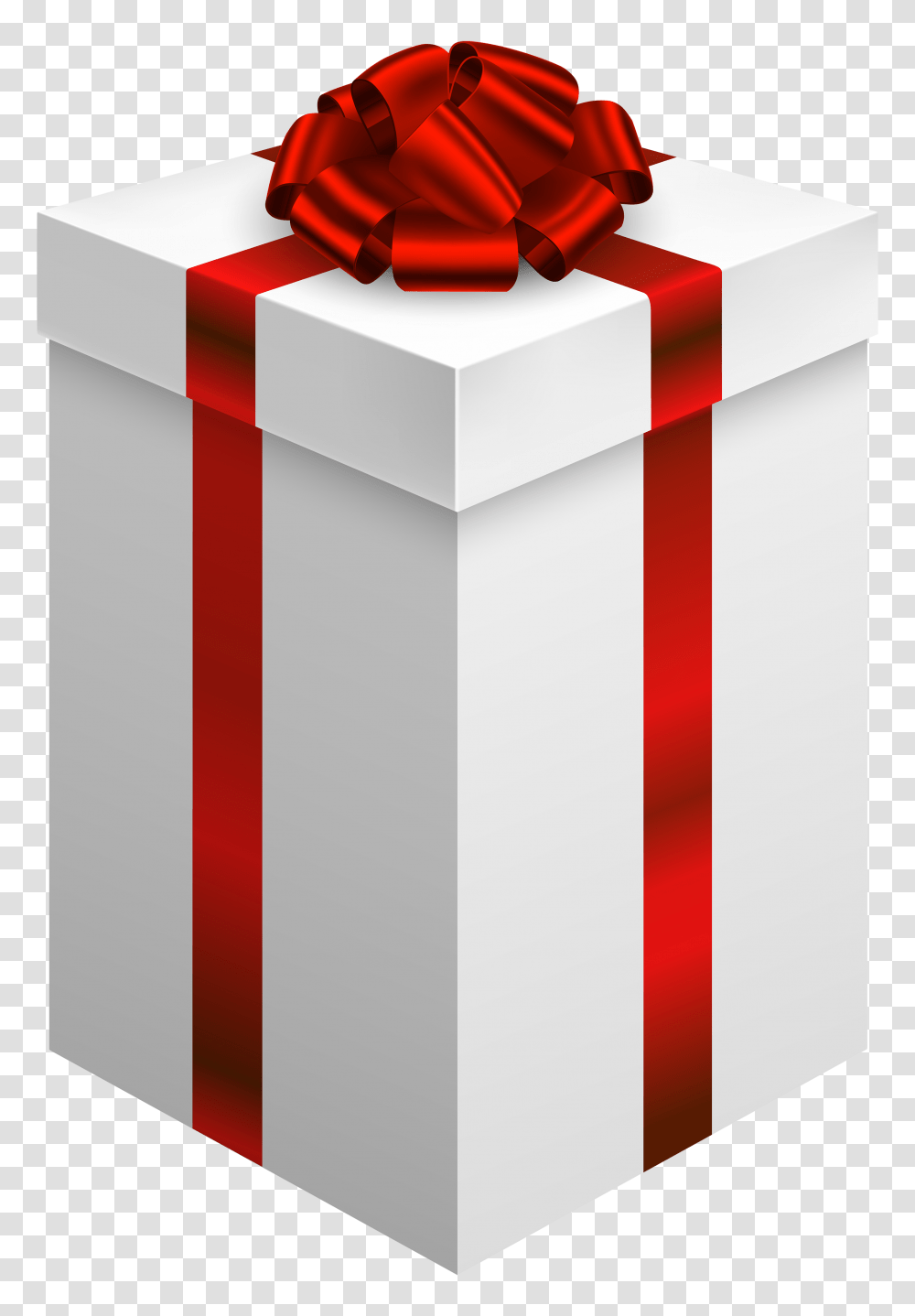 Gift Box With Red Bow Clipart Transparent Png