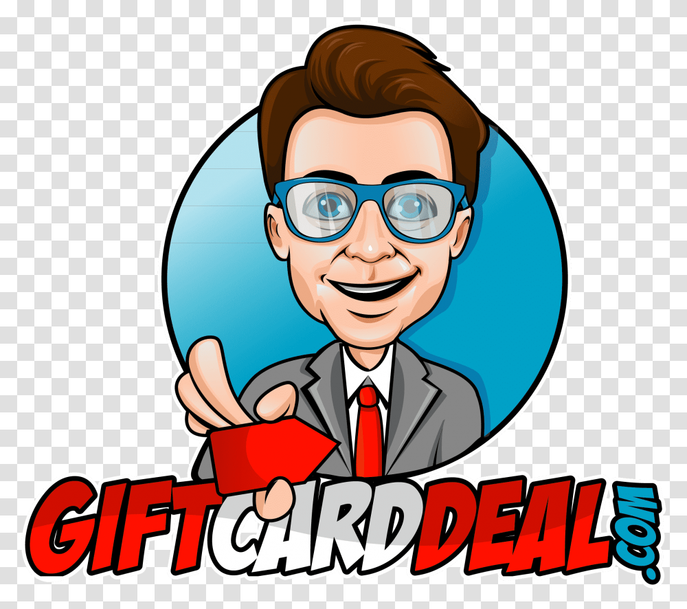 Gift Card Deal Cartoon, Person, Human, Sunglasses, Accessories Transparent Png