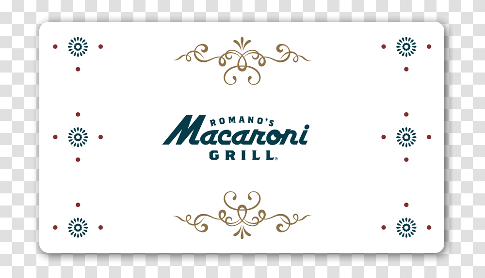 Gift Card Example Romano's Macaroni Grill, Floral Design, Pattern Transparent Png