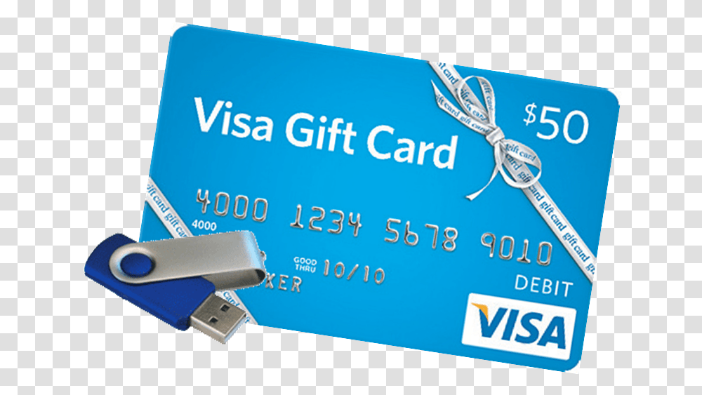 Gift Card Flash Drive, Credit Card Transparent Png