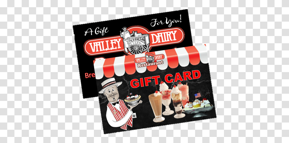 Gift Card Valley Dairy, Cream, Dessert, Food, Beverage Transparent Png