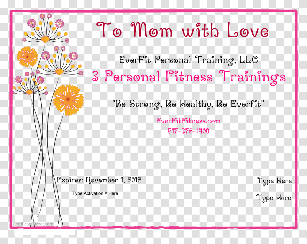 Gift Certificate Template Printable Gift Certificate For Mom, Lighting, Diwali, Outdoors Transparent Png