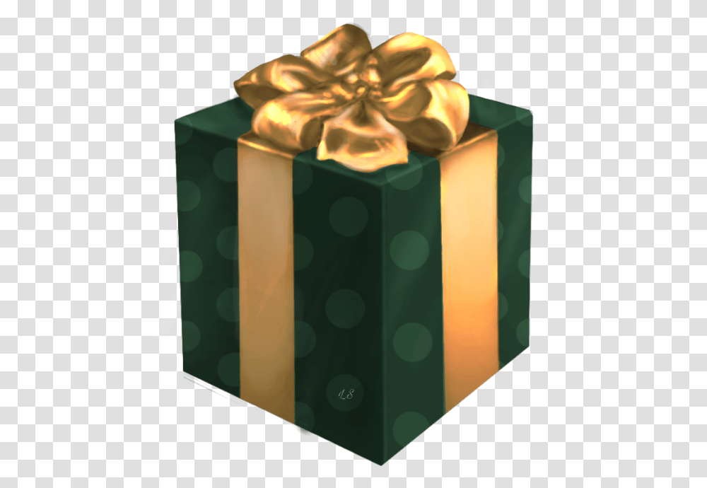 Gift Giftbox Box Christmas Happybirthday Green Gold Background Gift Box Transparent Png