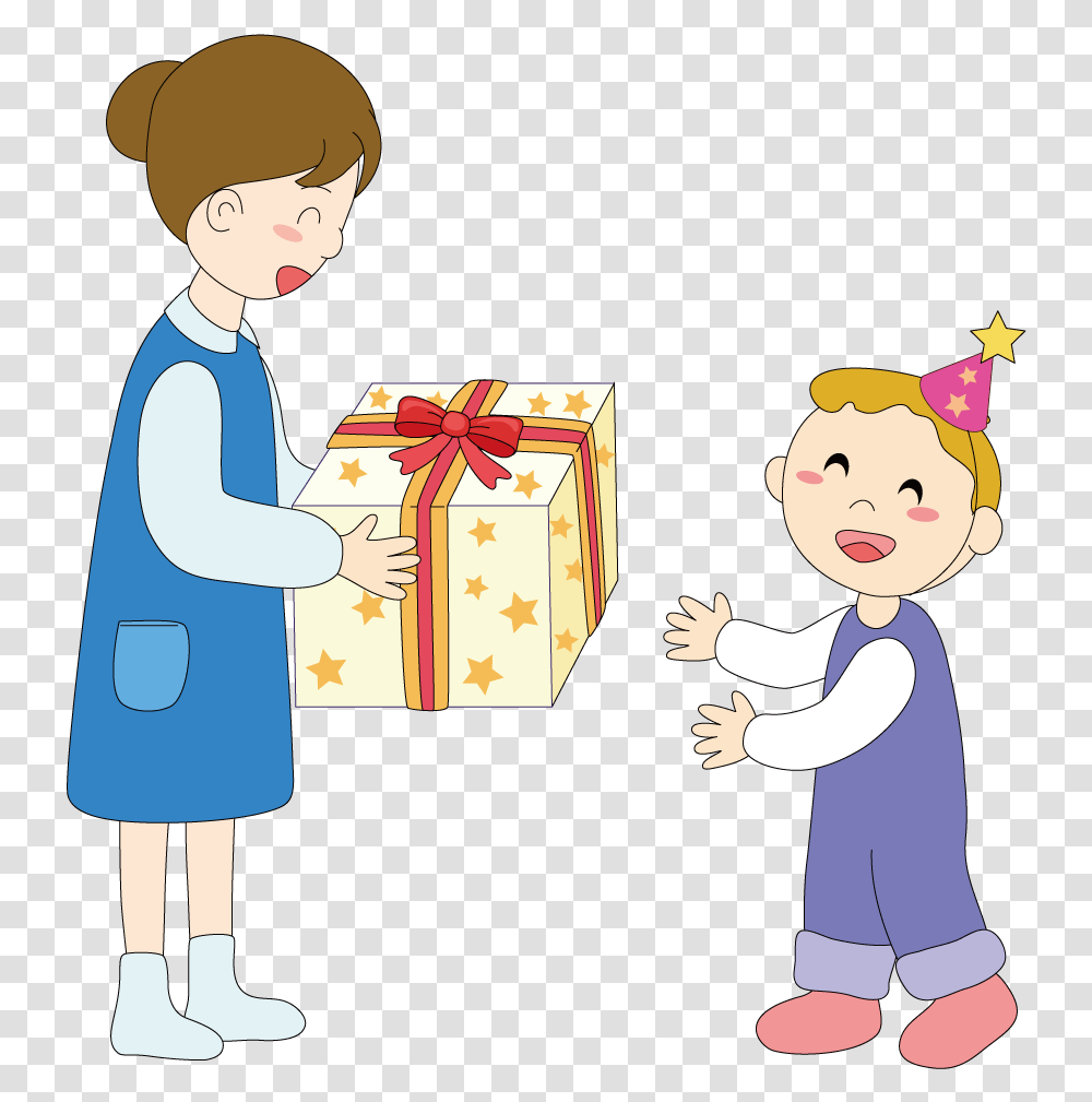 Gift Giving Clipart Child Gift Illustration, Person, Human Transparent Png