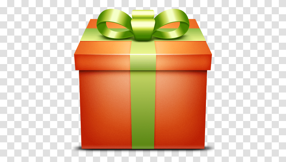 Gift Orange Present Icon Green And Orange Gift, Mailbox, Letterbox Transparent Png