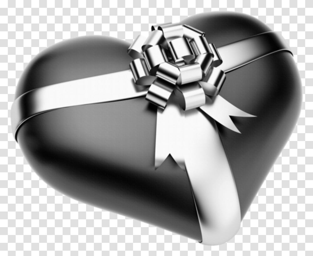 Gift Regalo Present Presente Heart Corazon Black Den Svyatogo Valentina Klipart, Lamp, Platinum, Crystal Transparent Png