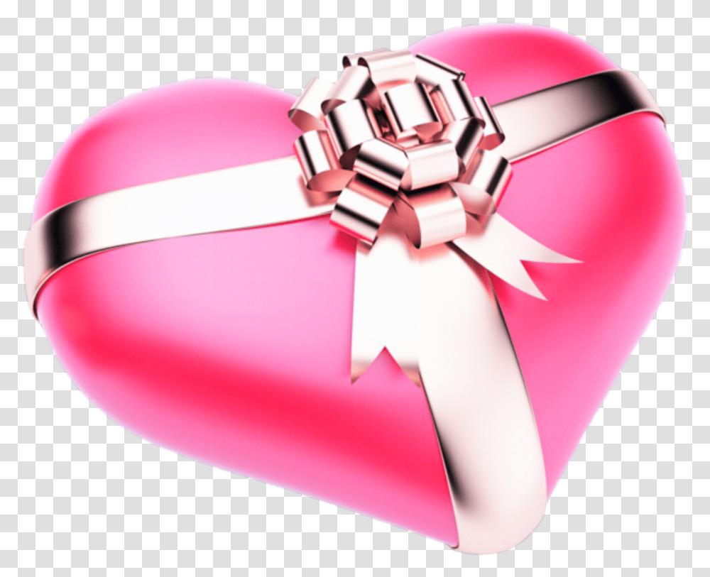 Gift Regalo Present Presente Heart Corazon Pink, Purple Transparent Png