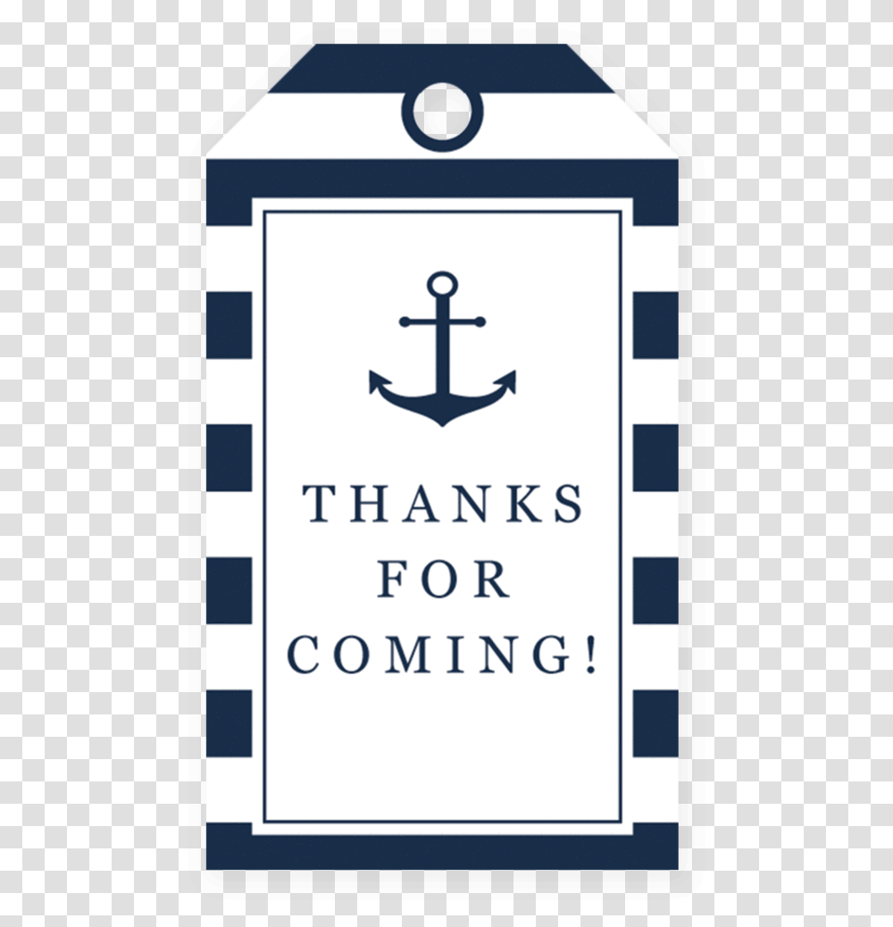 Gift Tag Template Nautical Thank You Tag, Hook Transparent Png