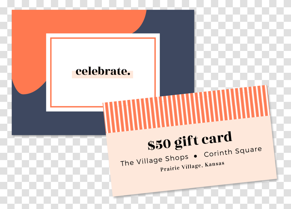 Giftcards Corinth Square Prairie Village Kansas Graphic Design, Paper, Business Card Transparent Png