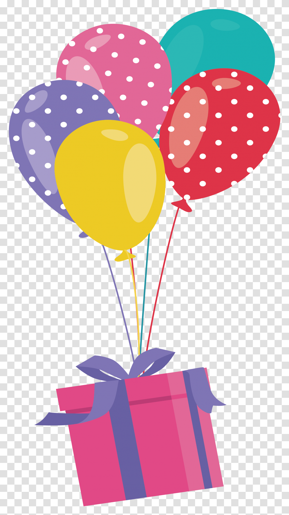 Gifts And Balloons Clipart Transparent Png