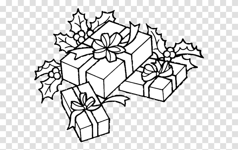 Gifts Drawing Christmas Gifts Coloring Sheets Transparent Png