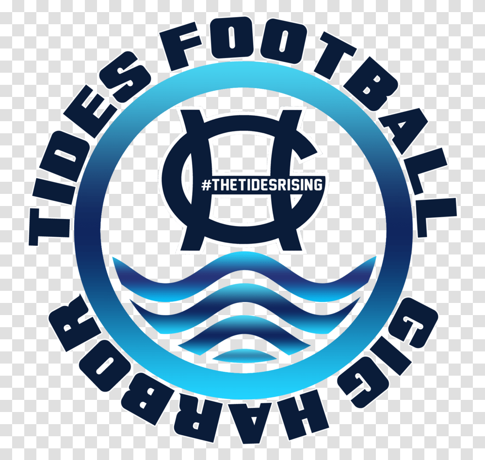 Gig Harbor Tides Football Tide Logo, Symbol, Trademark, Badge, Emblem Transparent Png