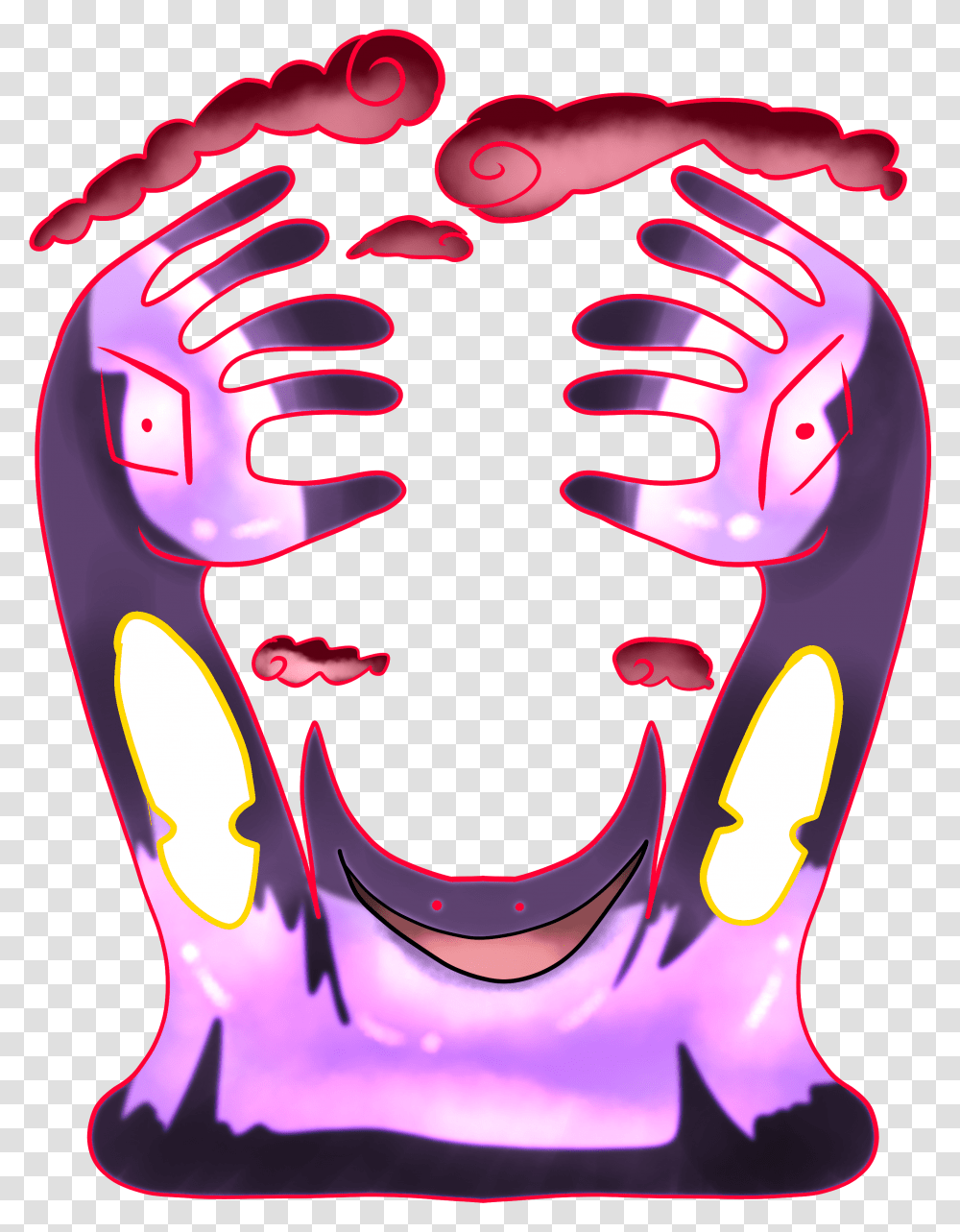 Gigantamax Ditto, Mouth, Purple Transparent Png