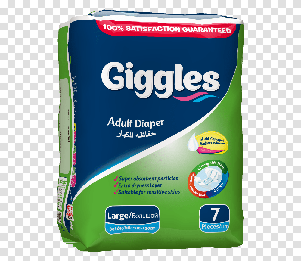 Giggles Adult Diaper Giggles Diapers, Bottle, Toothpaste, Cosmetics, Poster Transparent Png