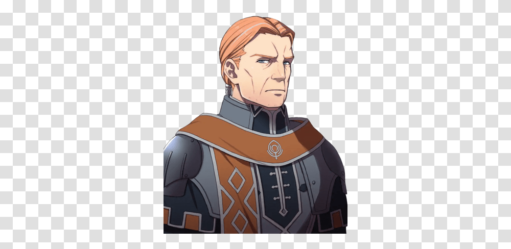 Gilbert Fire Emblem Characters Older Man, Person, Clothing, Face, Female Transparent Png