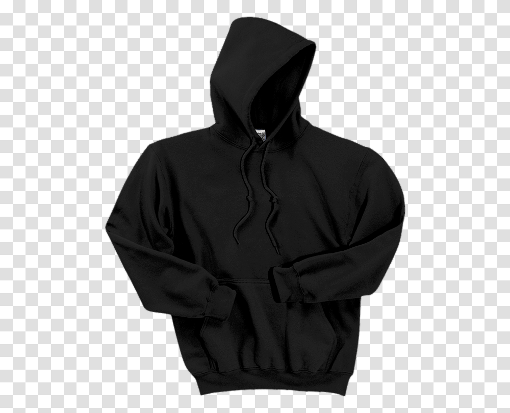 Gildan Dryblend Pullover Hooded Sweatshirt Black Hoodie, Apparel, Sweater, Person Transparent Png