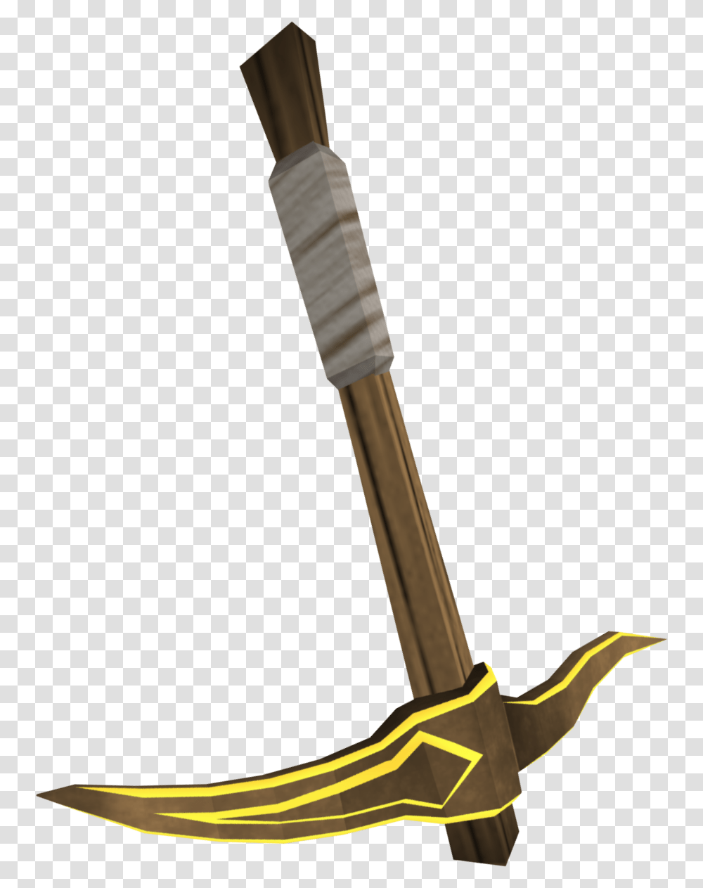 Gilded Bronze Pickaxe Video Game, Tool, Sword, Blade, Weapon Transparent Png