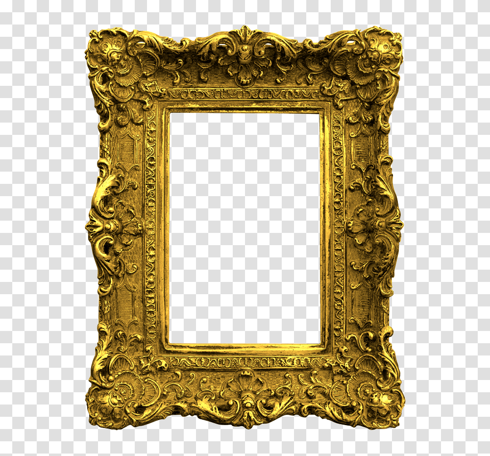 Gilded Gold In Frame, Rug, Mirror, Bronze Transparent Png