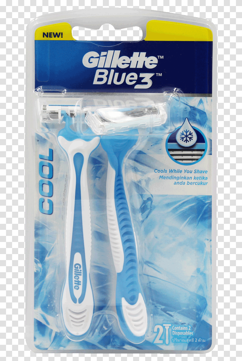Gillette Blue 3 Disposable, Weapon, Weaponry, Blade, Razor Transparent Png